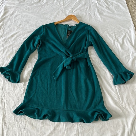 🌷R.Vivimos dress V neck/Esmeralda green color/cotton - Picture 8 of 12